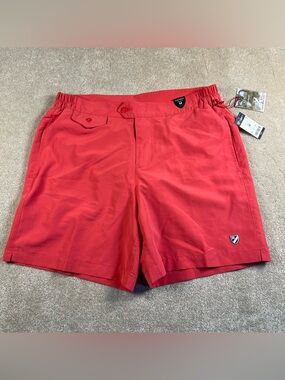 Cremieux Swim Trunks Caret Red NWT Men's Medium Beach Swimwear Vacation Pool